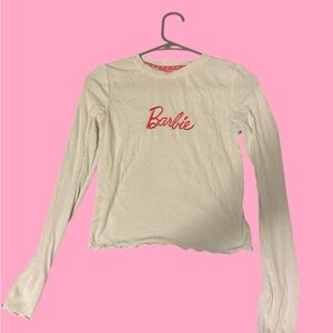 Y2K style Barbie embroidered long sleeve shirt